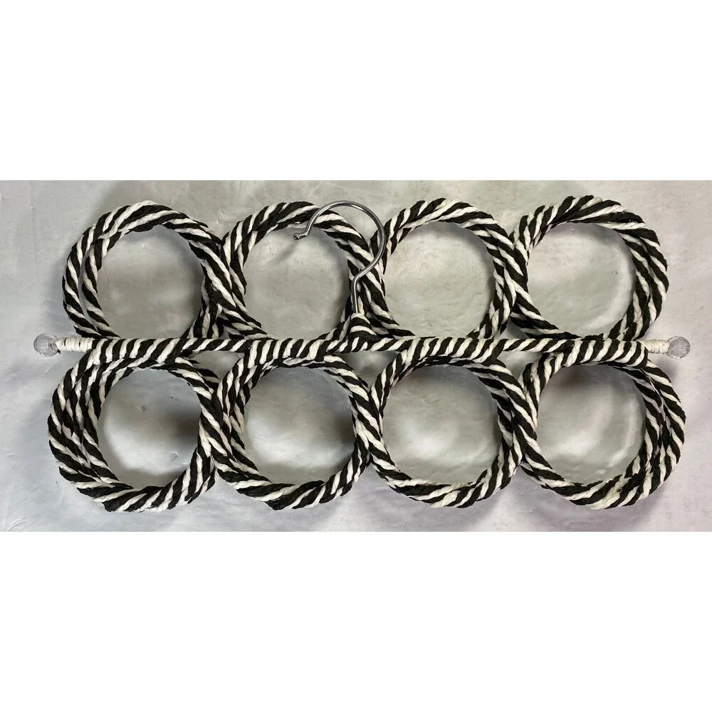 Scarf Hanger, black and white foldable hanger, holds 28 scarves 25.5 x 14.5